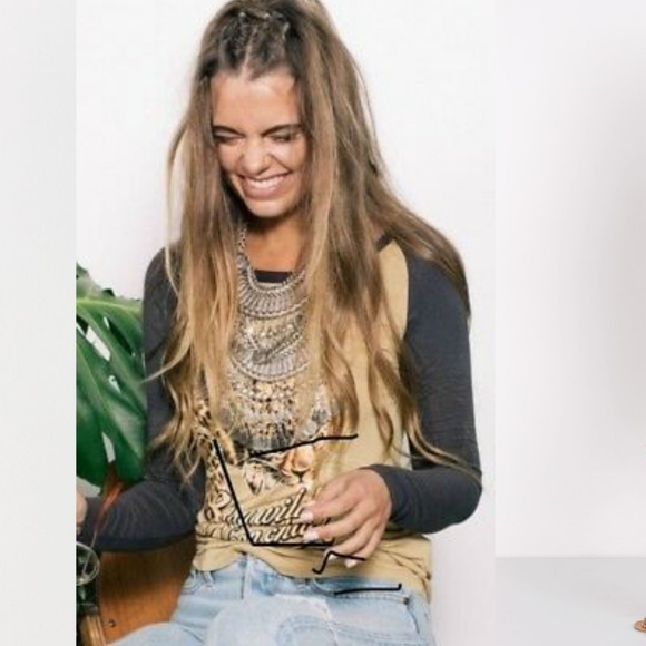 New spell design stay wild moon child raglan tee L - Picture 10 of 17